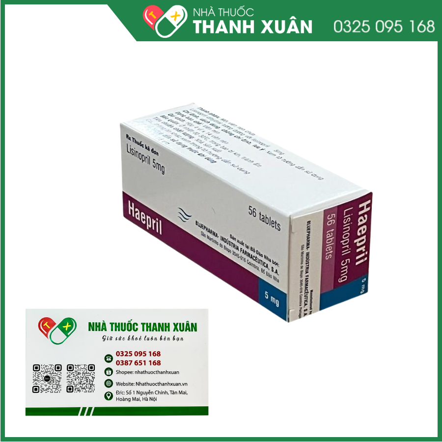 Heapril 5 mg điều trị tăng huyết áp, suy tim, nhồi máu cơ tim cấp